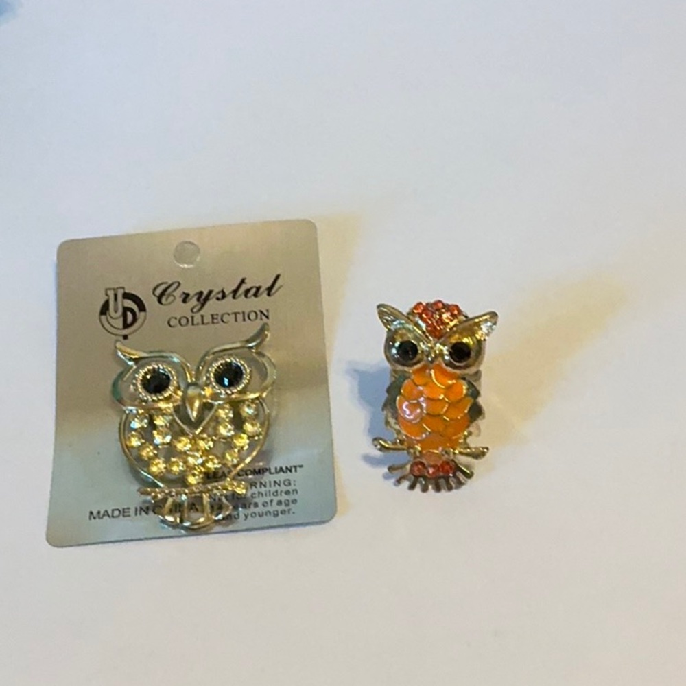 Owl Brooch Pin & Owl Ring